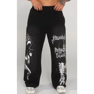 Women's Oversized Graphic Sweatpants – Baggy Wide Leg Streetwear Lounge Pants