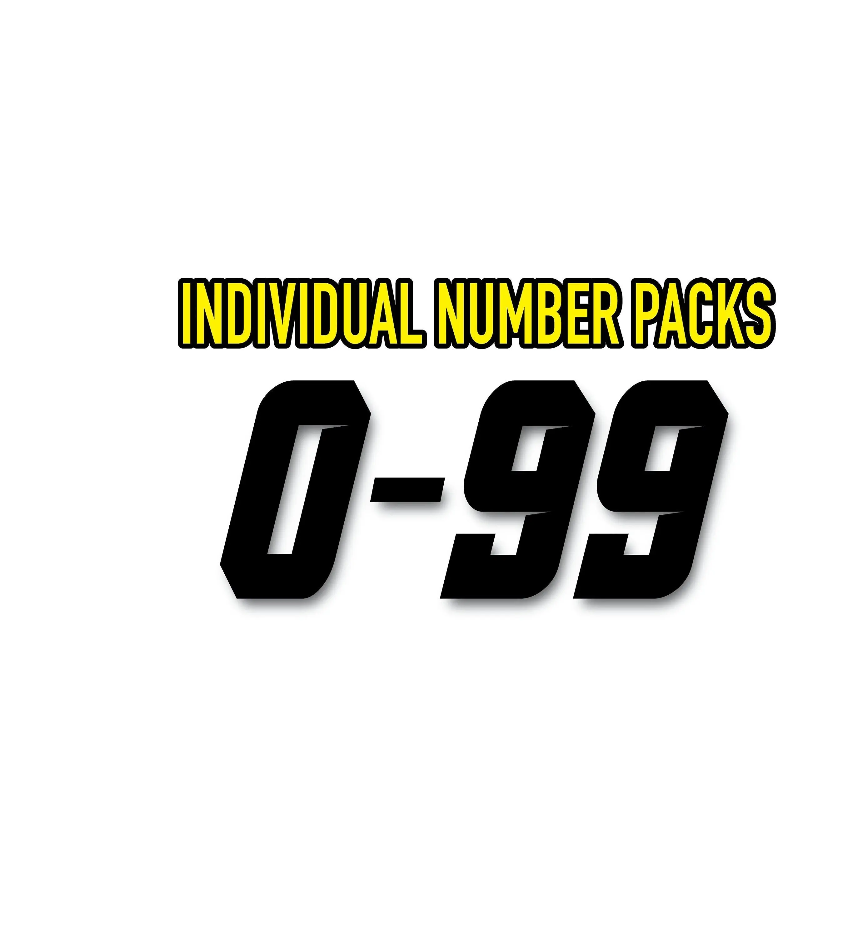 Personalized Racing Number Decals: Waterproof Stickers
