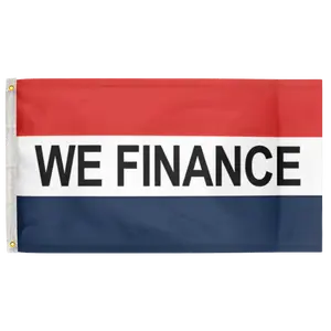 We Finance Red White Blue 3'X5' Flag 100D Polyester (90cm x 150cm) Business Flag (B13) RolFlags
