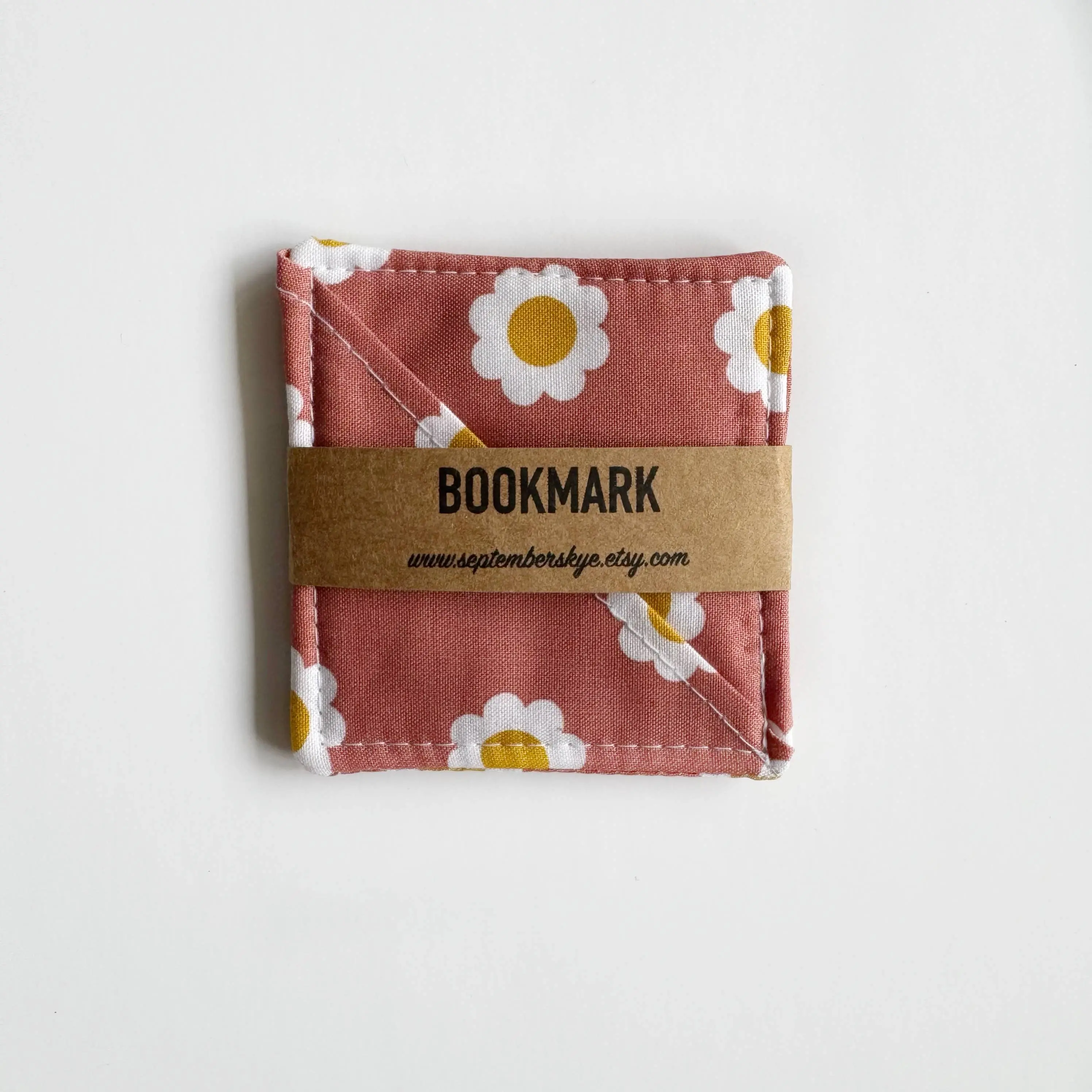 Fabric Pocket Corner Bookmark (3.75x3.75in) - Office Stationery with Multiple Cute Styles, Book Lover Gifts for Bookish Things, Mother's Day Presents, Whimsical Gifts