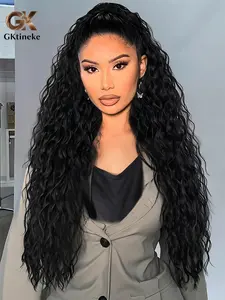 Gktineke 2-IN-1 Ponytail 30 Inch Long Curly Wavy Drawstring Ponytail,  Christmas Synthetic Heat Resistant Hair Extensions, Basic Style for Women, High Temperature Fiber, Natural Look, Wavy Synthetic Hairpiece