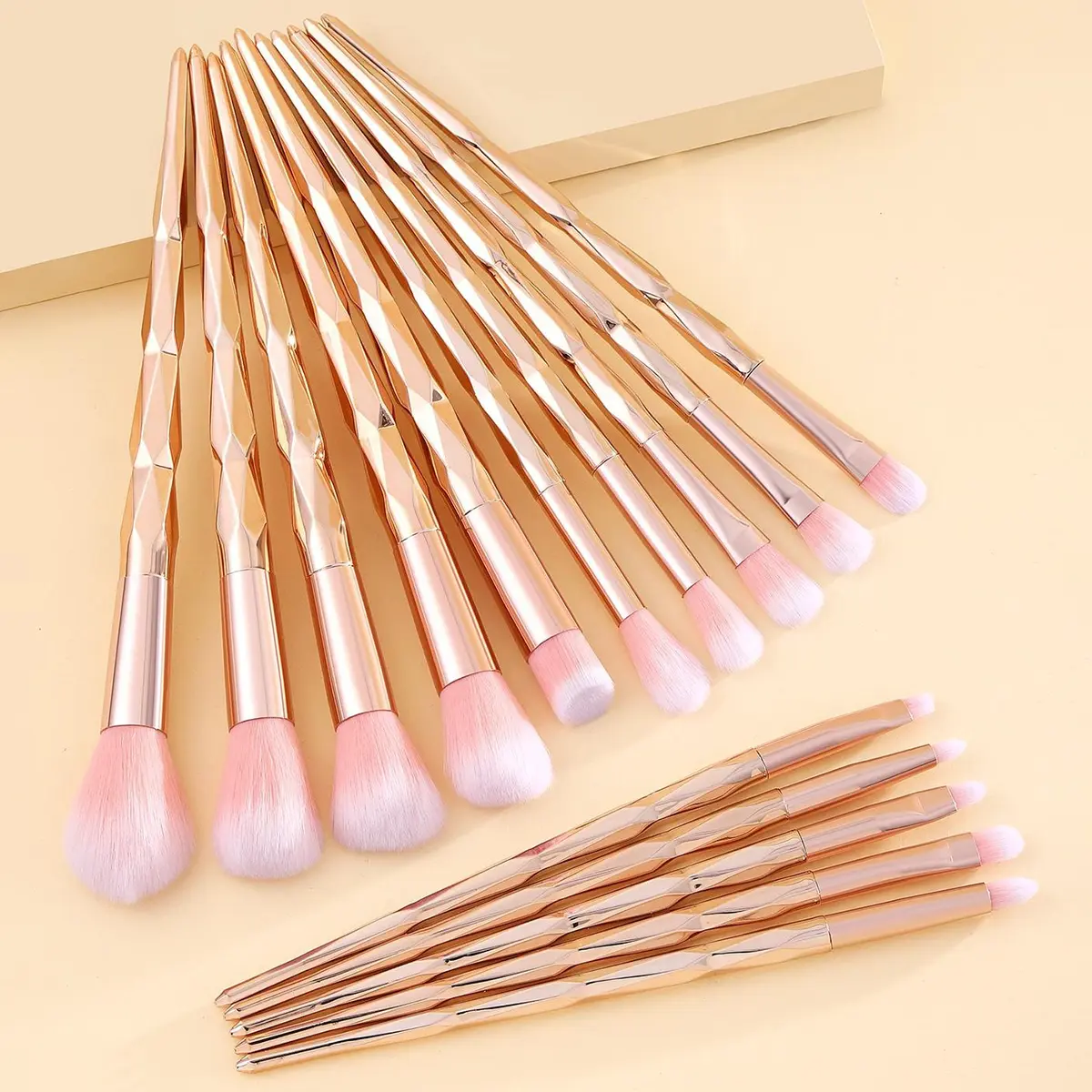 15PCS Ultra-Soft Synthetic Fiber Makeup Brushes Set - Foundation, Blush, Eyeshadow, Eyebrow Brushes Included, Beginner-Friendly, Summer Travel-Ready for Daily Use