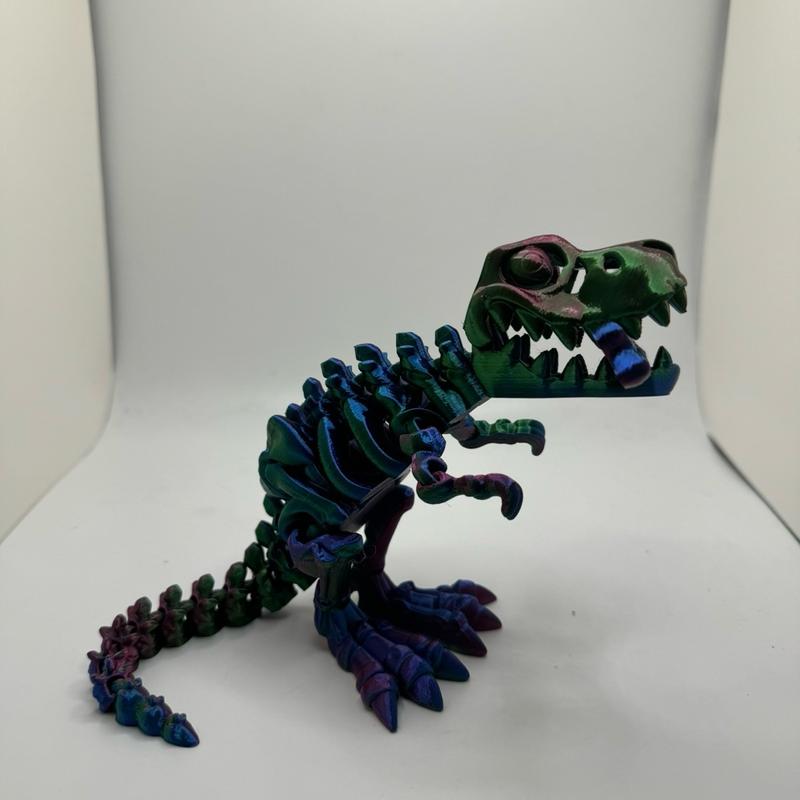 Skeleton T-Rex. Articulating Art 3d Print Decor Decorative Room Ornaments Decoration Eye Figurine articulated model
