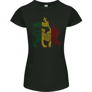 Rasta Lion Jamaica Reggae Music Jamaican Womens Petite Cut T-Shirt Y1S