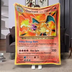 Pokemon Theme Flannel Blanket, High-Definition Print, Warm and Cozy, Office Nap Blanket, Sofa Blanket, Best Gift for Friends and Family