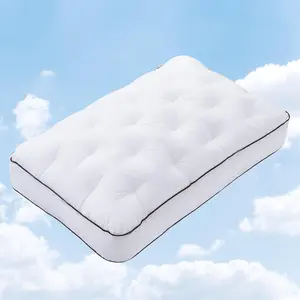 Extra Soft Support Pillows Queen Size, Luxury Fluffy Down Alternative Pillow for Sleeping, Medium Thick Pillows, 100% Cotton Shell Bed Pillow (White)