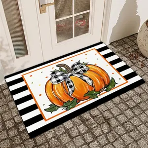 1 Pc Christmas Tree With Red Background Diatomaceous Earth Anti Slip And Absorbent Door Mat Indoor And Outdoor Door Mat Kitchen Dining Room Bathroom Bedroom Decoration Holiday Home Decoration