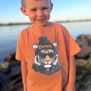 Youth and Adult Vintage Cincinnati Football T-Shirt, Trendy Fan Gifts, Crewneck Game Day Apparel, Unisex Tee, Cincy Football Shirt