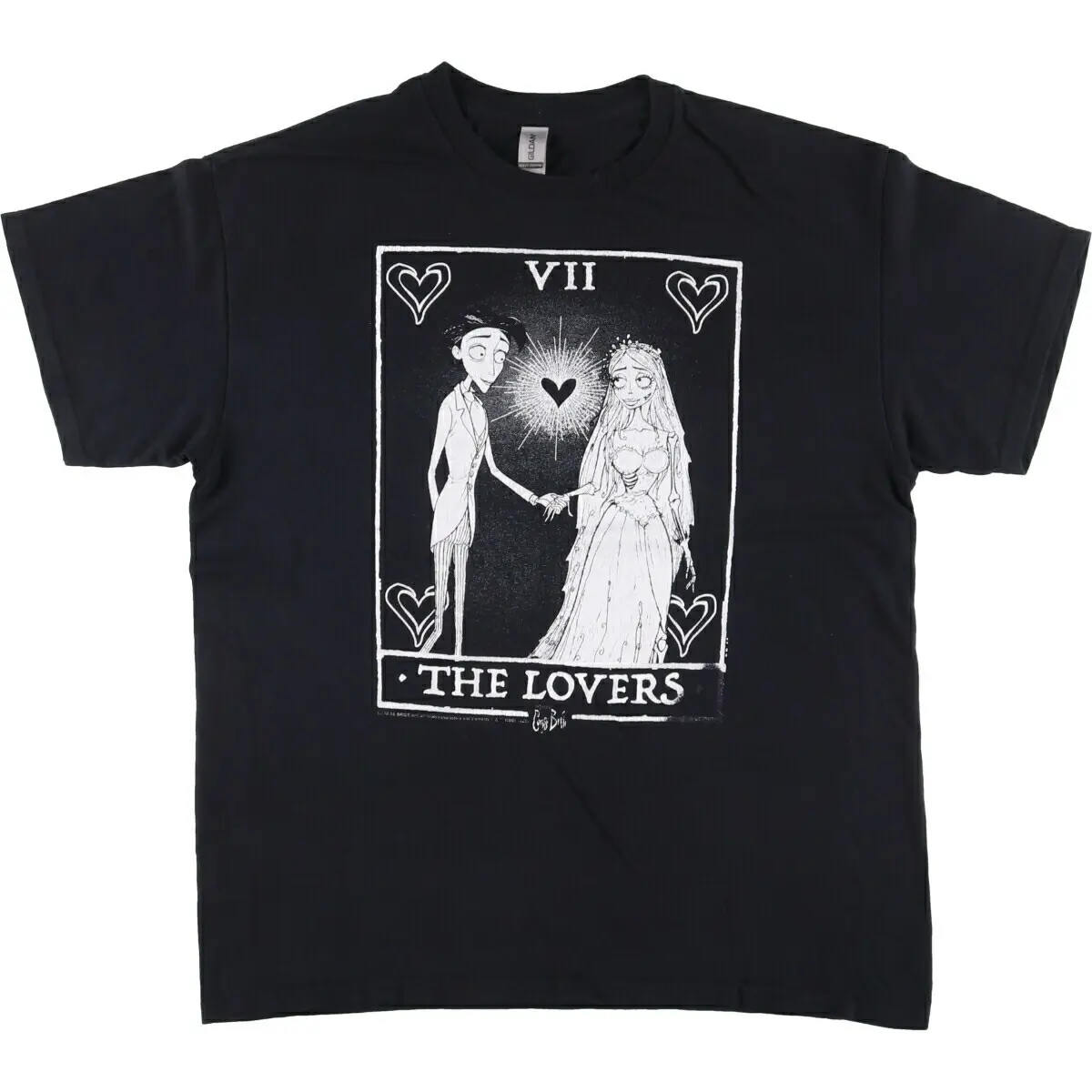 Y2K Tim Burton's Corpse Bride Anime Character Print T-Shirt