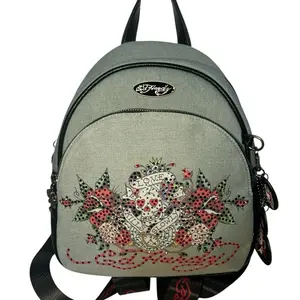 Ed Hardy Skull Studded Mini Backpack Y2K Black Red NWT