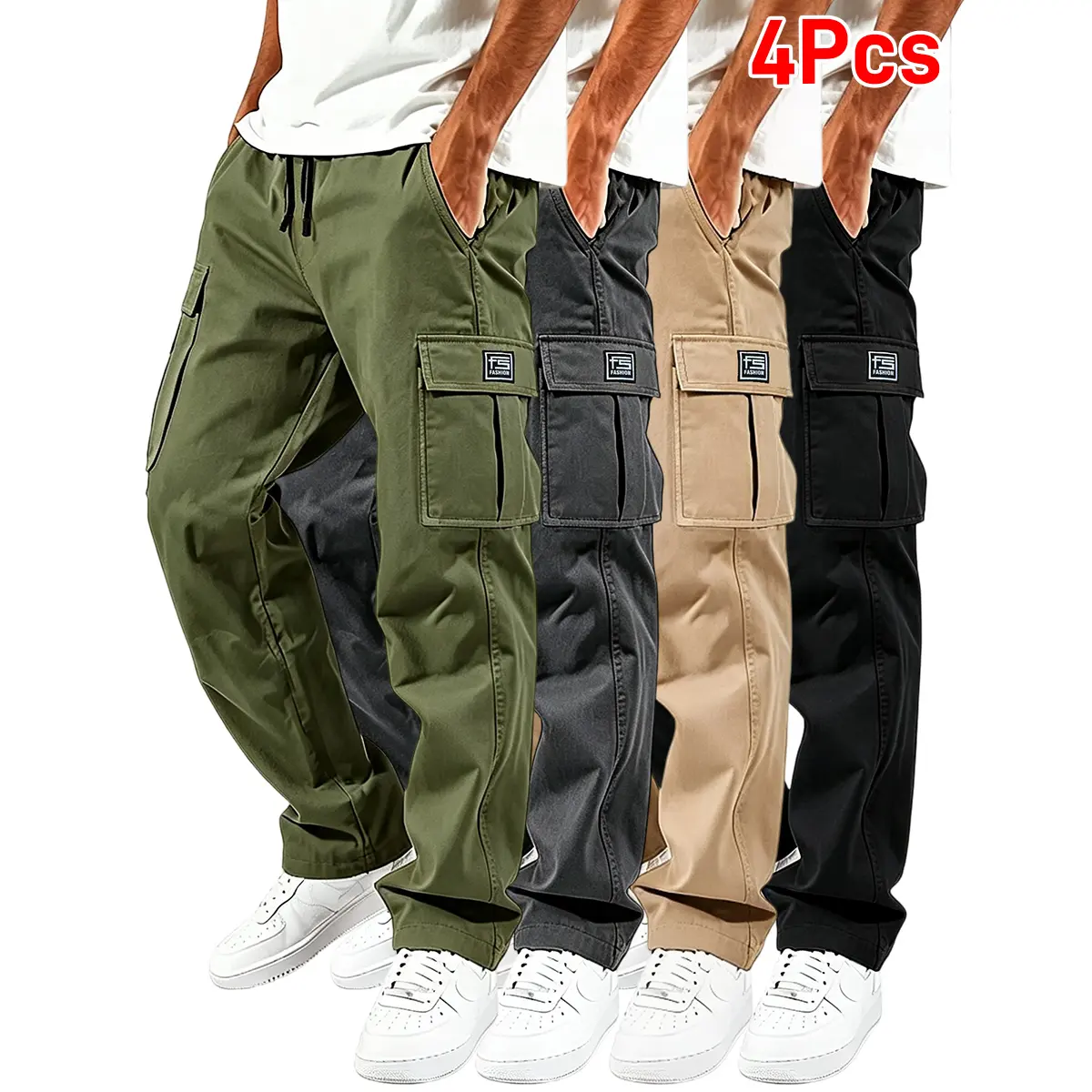 Black + Khaki + Gray + Army Green