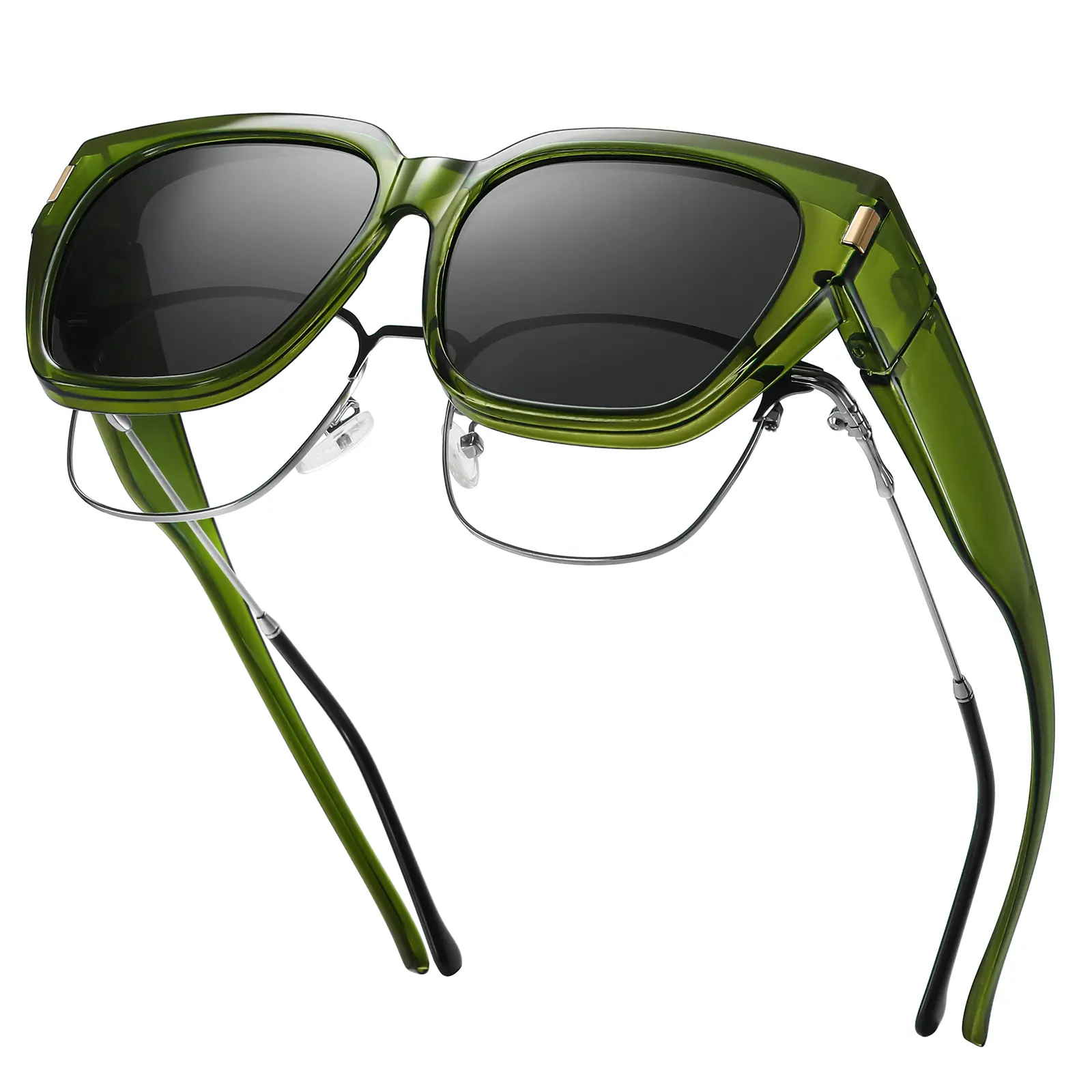 Green Frame Gray Lens