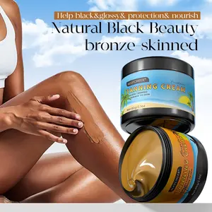 2pcs Nourishing, soft brown tanning gel - without sun tanning agent, containing cocoa butter, walnut oil, olive oil - suitable for all skin types, rich in mild tanning factors, helps skin quickly show natural bronze color