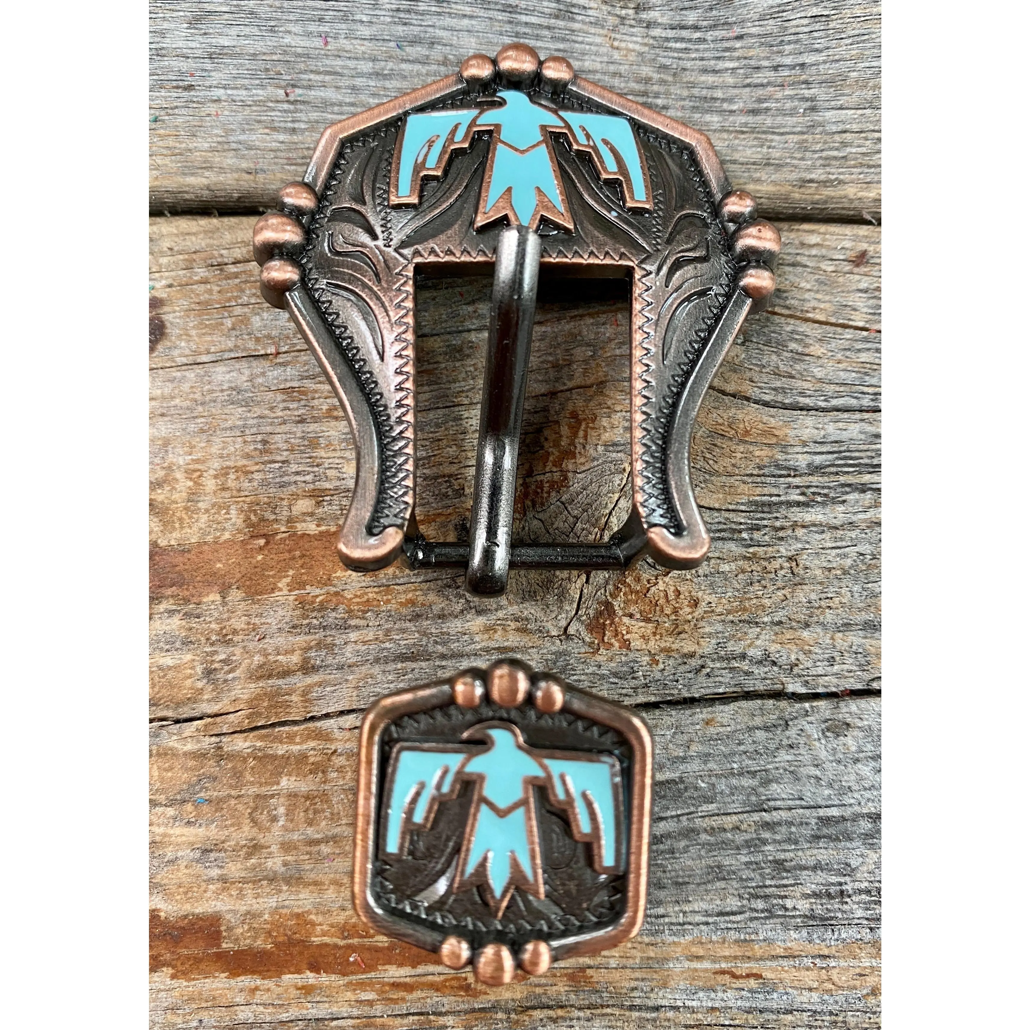 Copper Thunderbird Buckle W116B