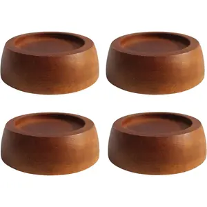 Wooden No-Plastic Bed Risers Heavy Duty Lift Risers for Bed Couch Table Desk Legs (1 inch)