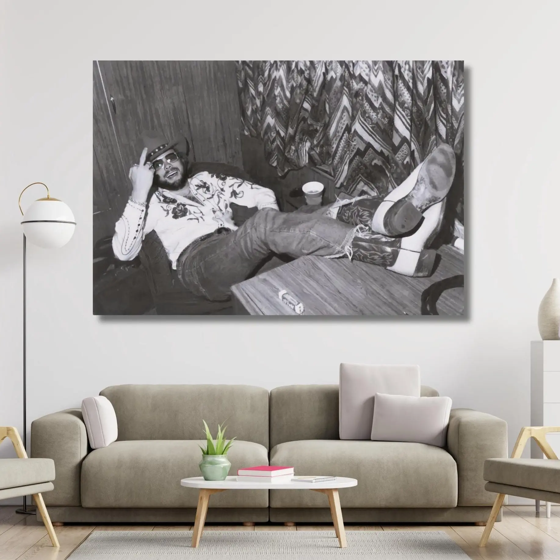 Hank's W. JR Art POSTER Hank'- Poster  H_ank Wiliams Jr. Retro Print Habits Old and New Poster