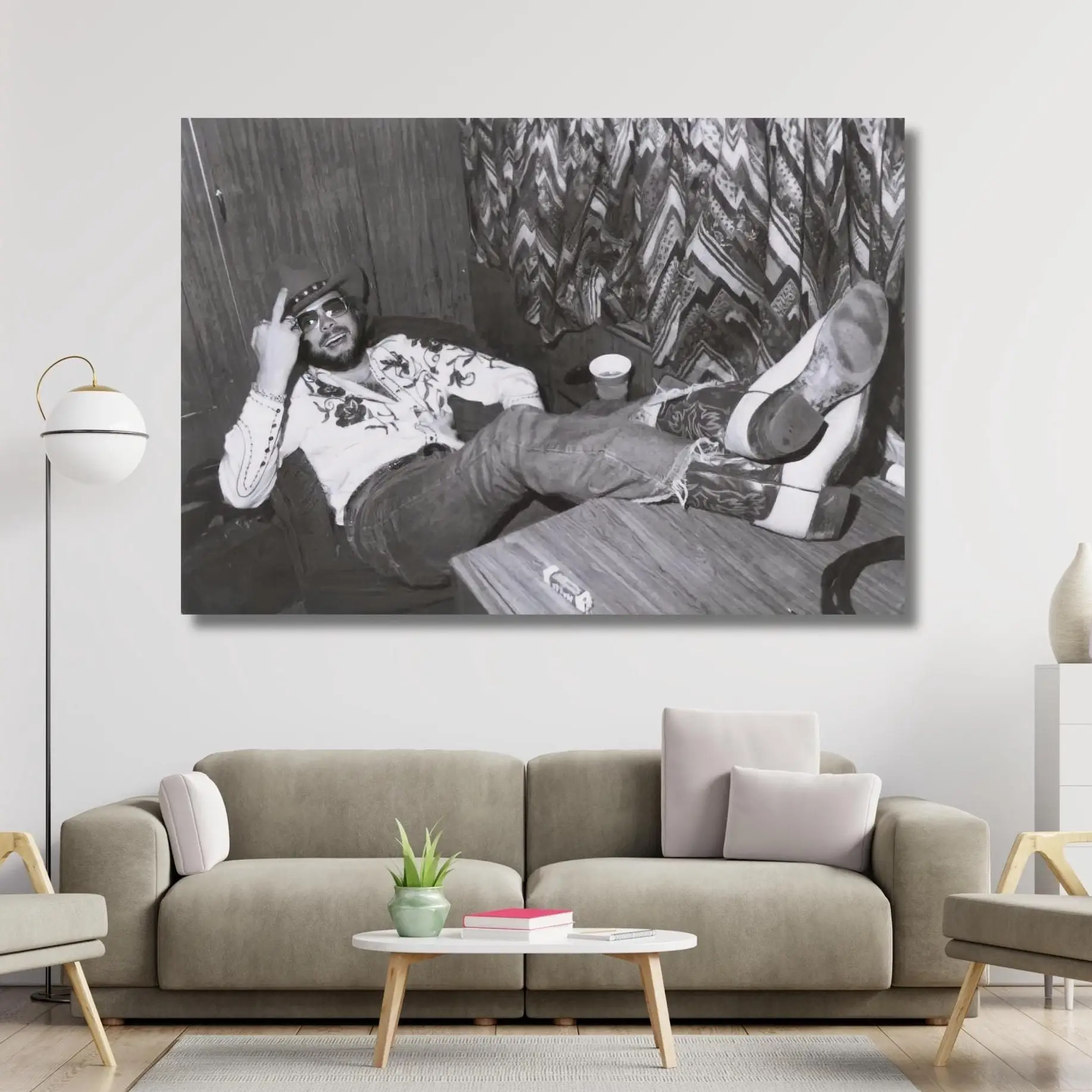 Hank's W. JR Art POSTER Hank'- Poster No Frame H_ank Wiliams Jr. Retro Print Habits Old and New Poster