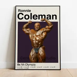 Ronnie Coleman Poster, 16 X 24 Body Building Poster, Mr.Olympia Poster, Minimalist Print, Gym Print, Sport Wall Art Digital Download 45755 245