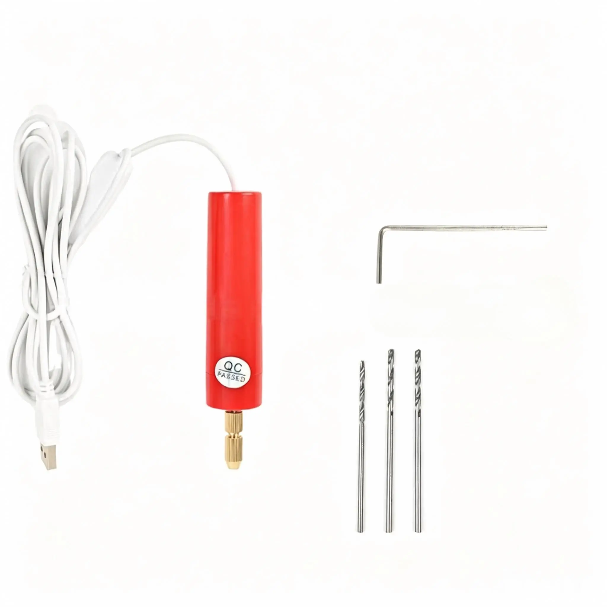 Portable Mini Electric Drill, High Precision Handheld Drilling Tool, USB Rechargeable Rotary Tool for Resin Jewelry Making, Wood Polishing & DIY Handcrafts
