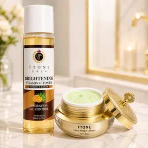 TINA TONER Vitamin C  & Face magic  Cream & Toner with Aloe