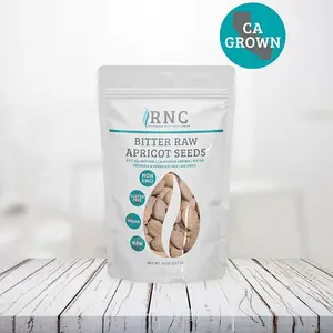 Richardson Nutritional Center Fresh Raw Bitter Apricot Seeds - California Grown Kernels with Amygdalin, B Vitamins, Minerals, Protein - Lab Tested, Vegan, No Gluten or GMO - 8oz Bag