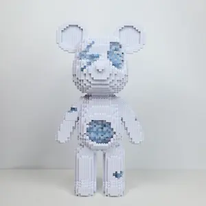 Medium Bear Building Blocks Set — 3D Micro Building Block Model, Bear Collectible & Perfect Gift for Bear Lovers & Adults | YaoYaoPlay