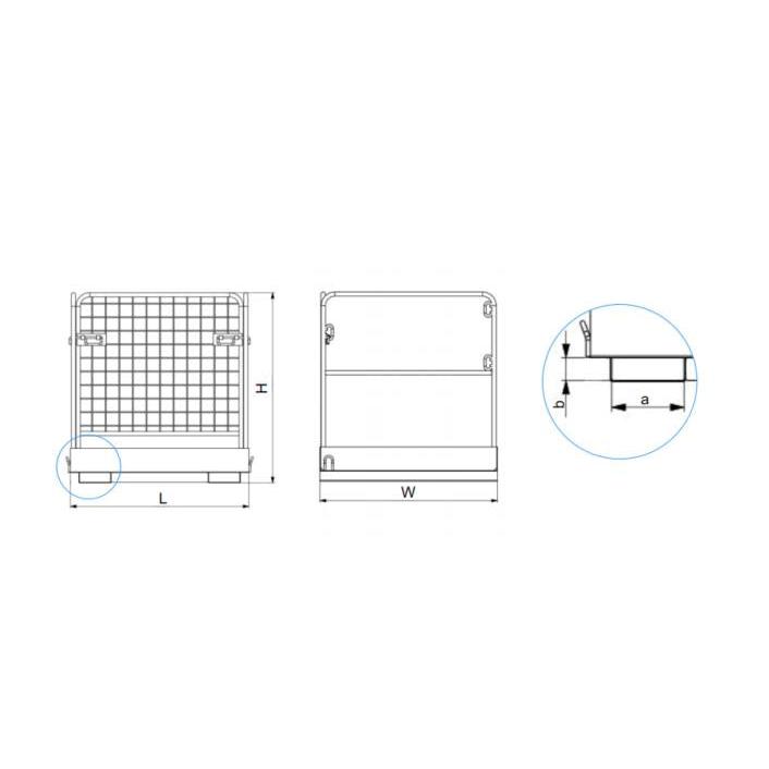 Landy Attachments 36"x36" Forklift Safety Cage Heavy Duty Forklift Man Basket,1150lbs Capacity Work Platform Landy Attachments 36"x36" Forklift Safety Cage Heavy Duty Forklift Man Basket,1150lbs Capacity Work Platform