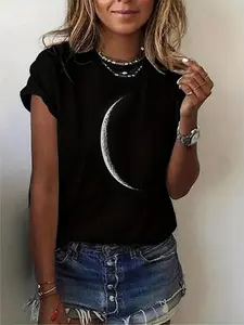Casual Short-sleeve Crewneck T-shirt