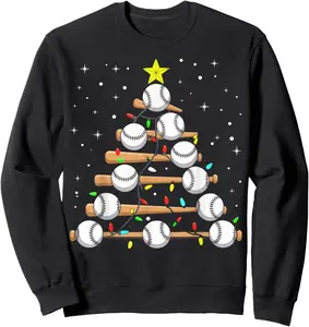 Funny Baseball Player Xmas Baseball Christmas Tree T-Shirt, Sweatshirt, Hoodie