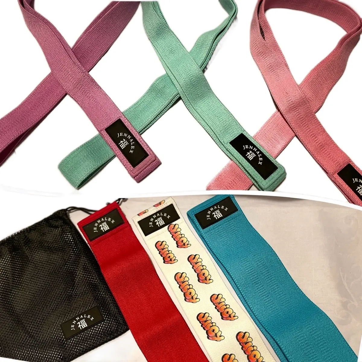 JENNALEX So Juicy Short and Cotton Candy Long Resistance Bands