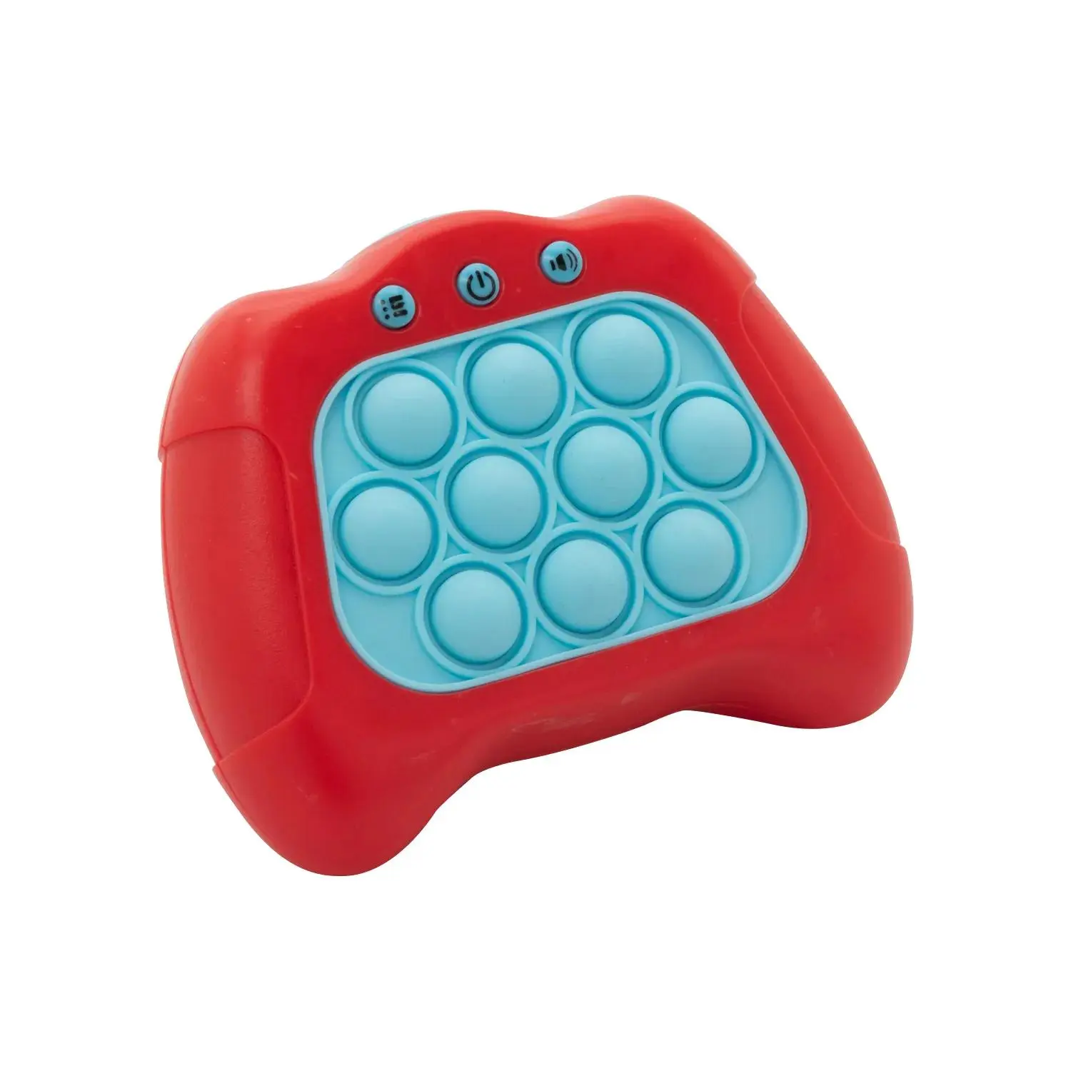 Fidget Popper Electronic Push Game for 6-8 Years, 4-Modes, Red & Light Blue, AAA Battery-Operated, Lights & Sounds, Fast-Paced, 5in x 3.5in Educational Science & Technology Toy