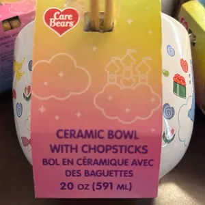 Care Bears Ceramic Bowl with Chopsticks