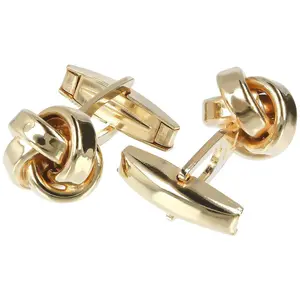 Mistero For Him Polished Knot Cuff Links, Sterling Silver
