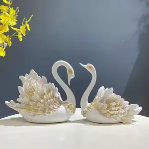 Creative Luxury Swan Ornament, Nordic Modern Home Decor, Living Room Bedroom High-End Decoration, Valentine's Day Gift