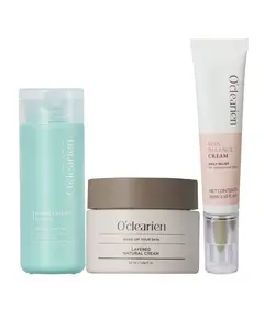 [OCLEARIEN] Cleared Enzyme Cleanser + Layered Natural Cream + Skin Balance Cream Set
