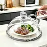 UFORU Sturdy Upgraded Lightweight Foldable 10in Microwave Splatter Cover with 2 Steam Reservoirs, Cool-Touch Handheld Handle, Vented Hanging Lid for Moisture-Rich Heating & Stovetop Steak Protection, Kitchen Supplies Utensils for Daily Use