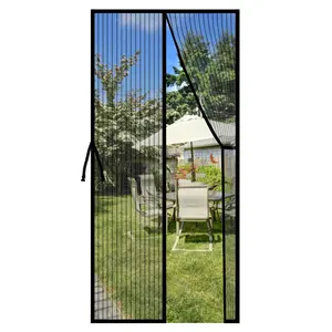 Magnetic Screen Door with Stay-Open Buckles – Heavy Duty Mesh, Self-Sealing, Hands-Free Closure