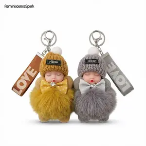 2 Pack Handmade Soft Plush Doll Keychains – Cute Bag & Phone Charms Pendants, Lovely Plush Decor Accessories, Perfect Gift for Women & Girls for Birthdays, Holidays & Daily Gifting