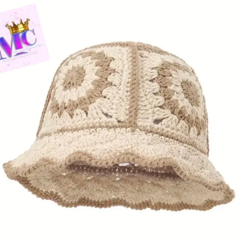 dark color crochet hat bucket hat - TikTok Shop display picture 1