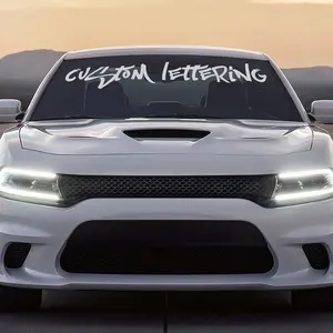Custom Windshield Decal - Personalized Text Decals for Vehicles - Waterproof Custom Decals for Cars, Truck, SUV, Vehicle Lettering - Car Window Sticker from 12 to 48 inches - Car Decal Banner