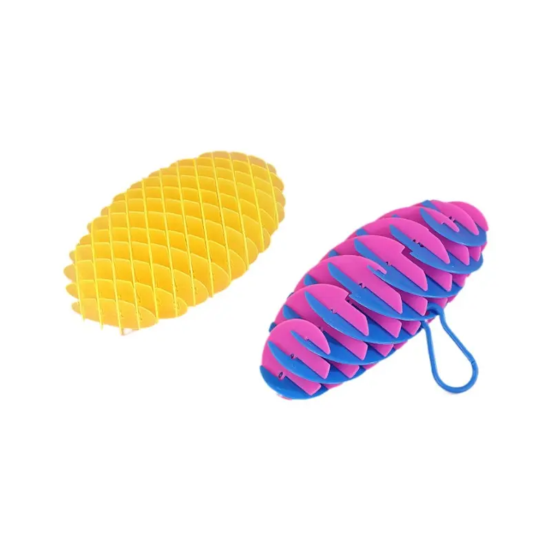 3D Printed Snake Shape Stress Reliever Toy - Retractable Elastic Net, Bright Soft Plastic Sensory Tool for Anxiety Relief, Oddly Satisfying Fidget Toy