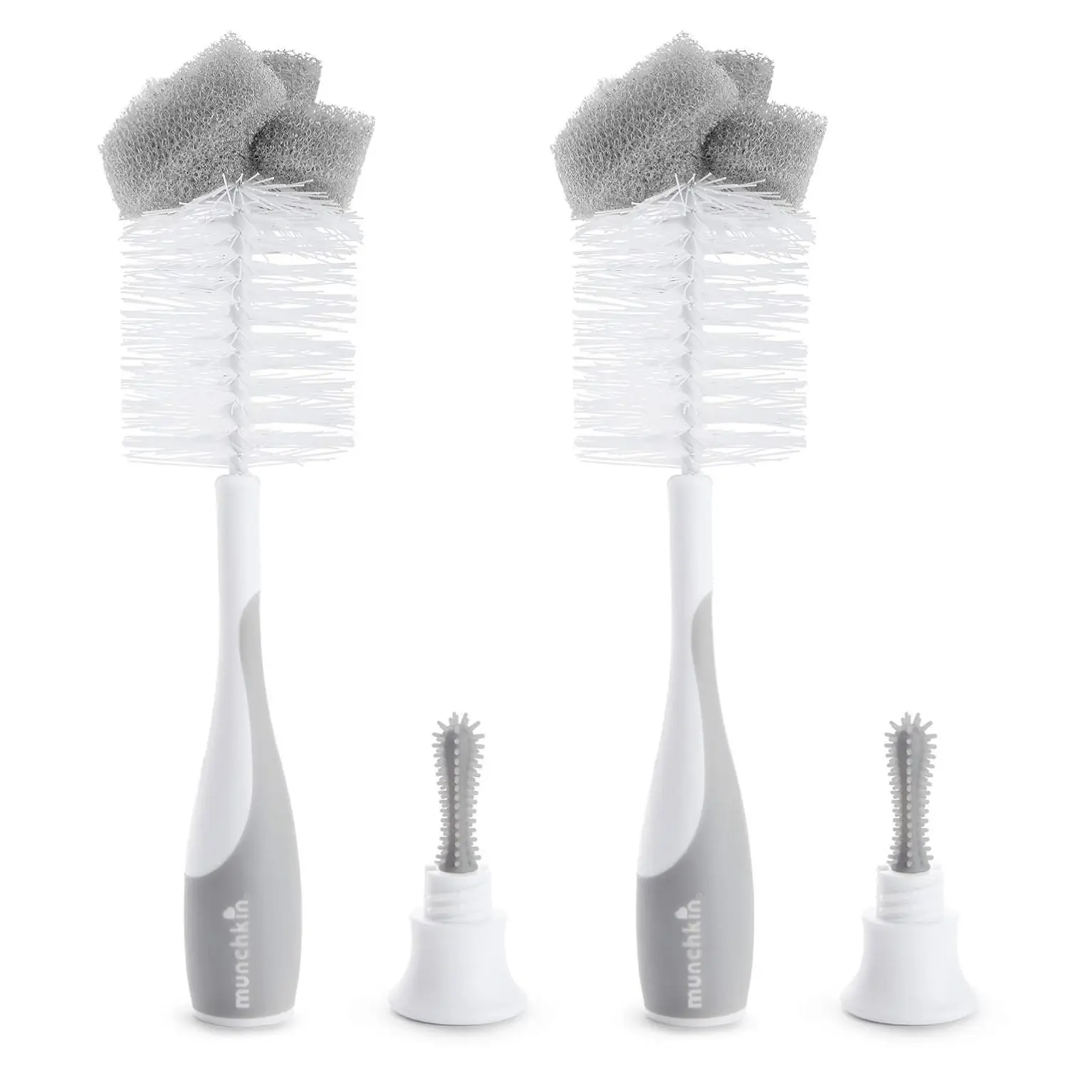 Sponge Bottle Brush, Grey, 2 Count (Pack of 1) Sponge Bottle Brush, Grey, 2 Count (Pack of 1)