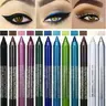 Women's 12-Color Glossy Pearl Eyeliner Pencils - Waterproof, Highly Pigmented, Long-Wear, Transfer-Proof, Glitter Gothic Smokey Eye Makeup, Eyeliner for Waterline, Complementary Lipliner, Bottle-Included, Adult Gifts, Cosmetic Makeup Products