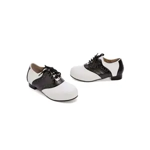 Girls Black and White Saddle Shoes