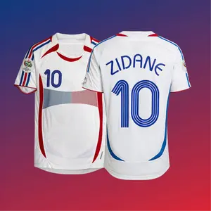 2006 France Away Short Sleeve 10# Zidane Retro Soccer Jersey
