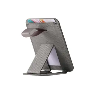 Stick On Phone Wallet with Stand, Slim Adhesive Card Holder for Phone Case, Holds 3–5 Cards, Smartphone