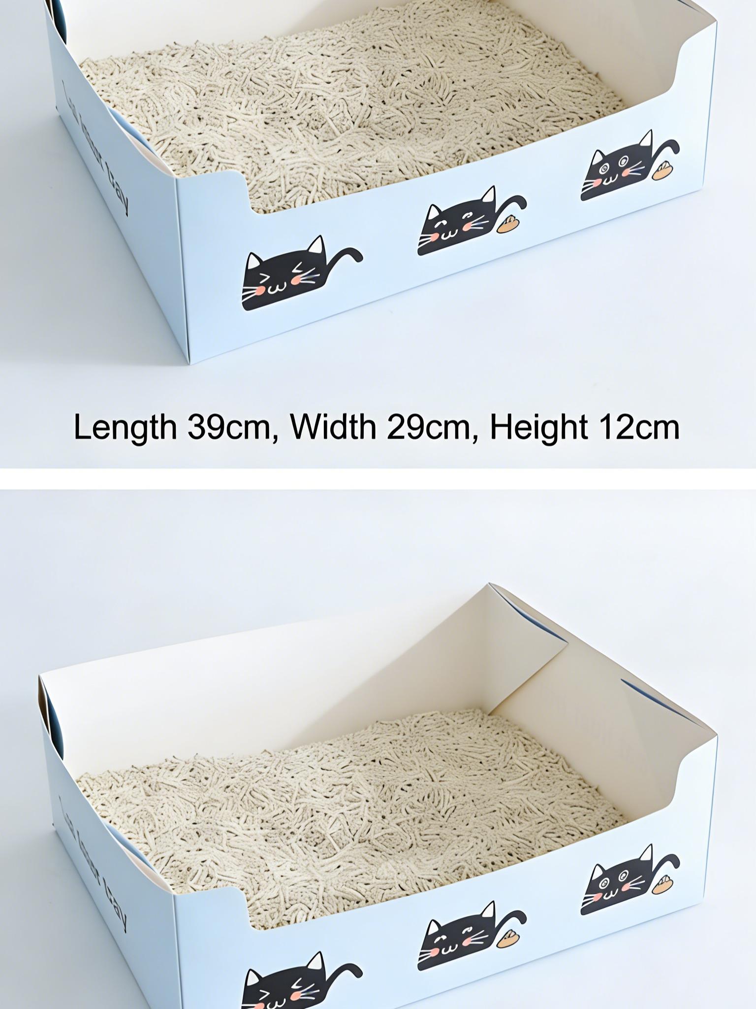 Cat Disposable Paper Litter Box for Travel Easy to Assemble