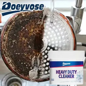 Doeyvose Multi-Purpose Stainless Steel Cleaner Paste, Strong Kitchen Oil Remover, Stove Oven Cleaner, Suitable for Stoves, Rvs & Home Surfaces