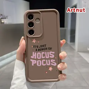 Compatible with Galaxy S24 Plus S25 S23 S22 Ultra S24+ Case Magic Hocus Pocus TPU Silicone Raised Edges Camera Protection Phone Cover for Girl
