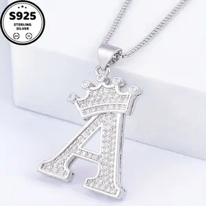 925 Sterling Silver Italian Letter Necklace, Unique Letter Design, Special Meaning, Fashionable And Versatile, INS Style, Trendy Hip-hop, The First Choice For Family, Friends, And Lovers During Holidays, Comes With A Gift Box (buy 3 Get 1 F